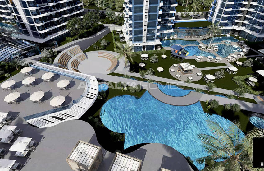 آپارتمان های لوکس در یک مجتمع با امکانات هتل در آلانیا 14