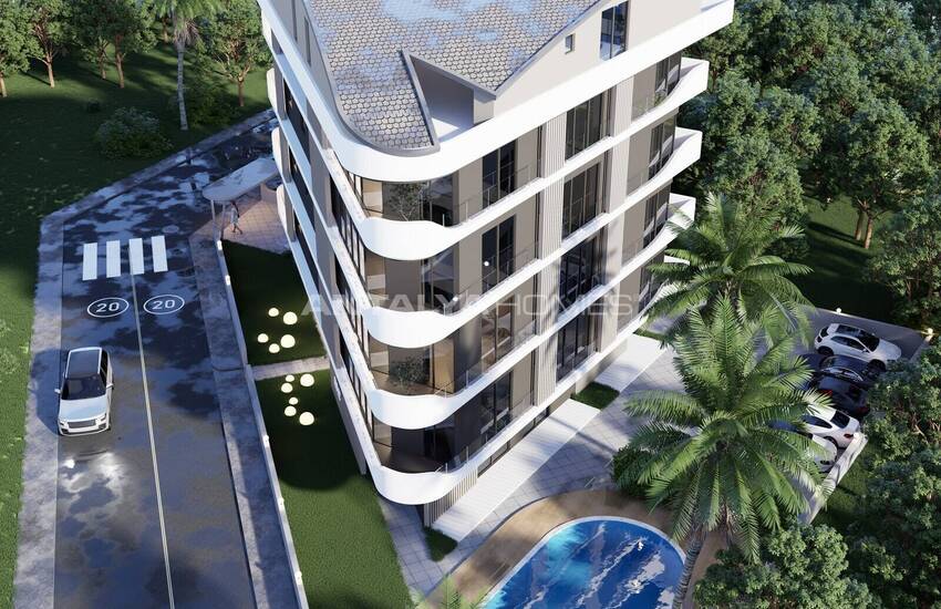 Konyaaltı Hurma'da Havuzlu Binada Yerden Isıtmalı Daireler 6