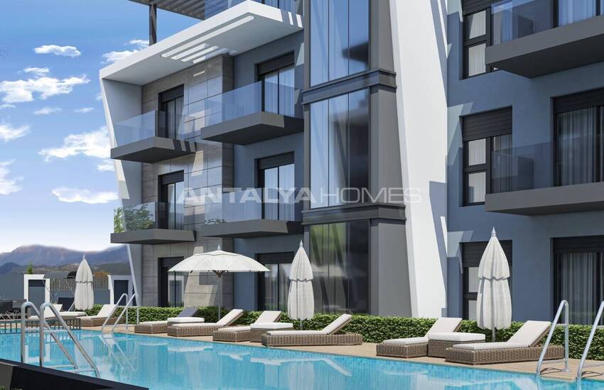 Pool View Apartments in a Luxury Project in Antalya Aksu