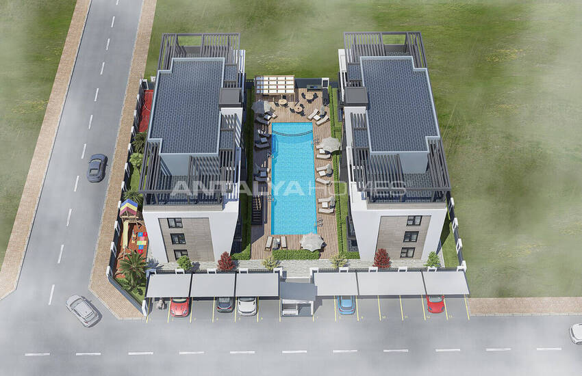 Pool Blick Wohnungen In Einem Luxus-projekt In Antalya Aksu