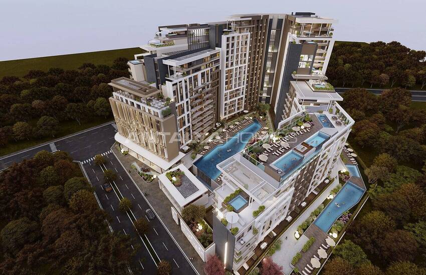 Bijzonder Ontwerp Zeezicht Appartementen In Antalya Aksu