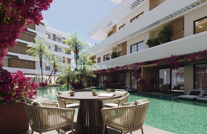 Investment Apartments with 400 M² Pool in Antalya Aksu 9