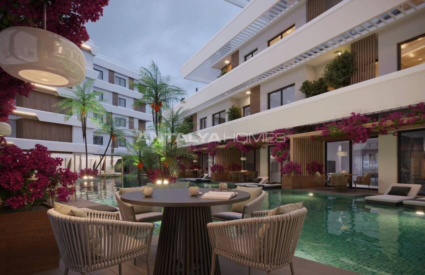 Investment Apartments with 400 M² Pool in Antalya Aksu 10