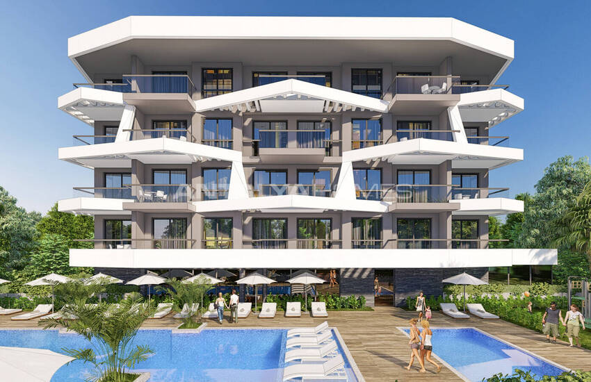 Apartments with Nature View in Complex with Pool in Alanya Oba