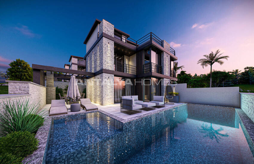 Villa's Met 3 Slaapkamers En Privézwembad In Kalkan Antalya 3