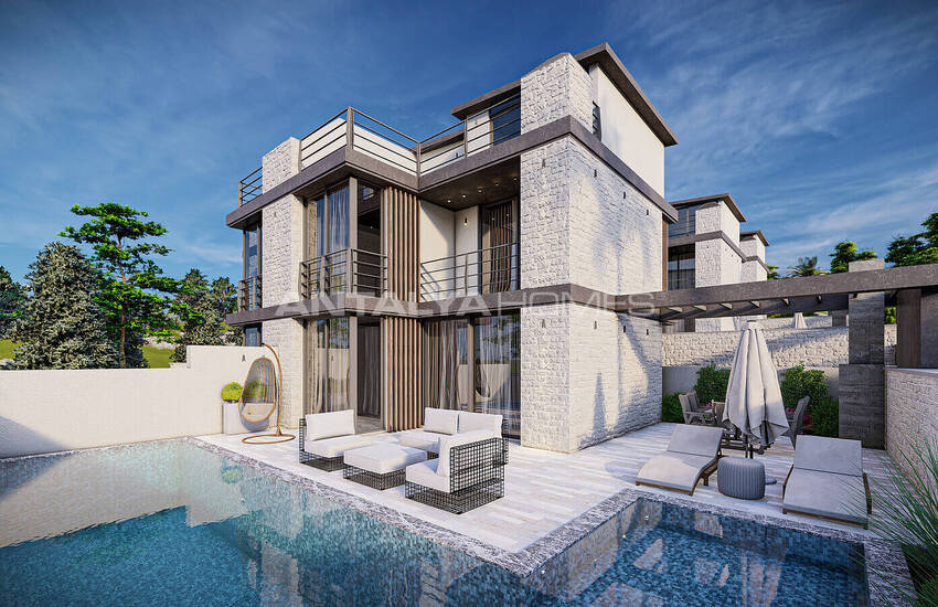 Villa's Met 3 Slaapkamers En Privézwembad In Kalkan Antalya