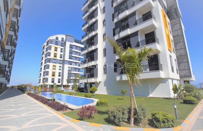 شقة أنيقة في مجمع مطل على المدينة في أنطاليا كيبيز 4