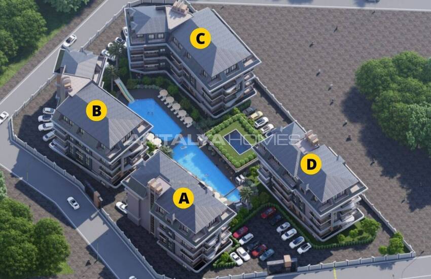 Schicke Wohnungen Verflochten In Der Natur In Alanya Oba 11
