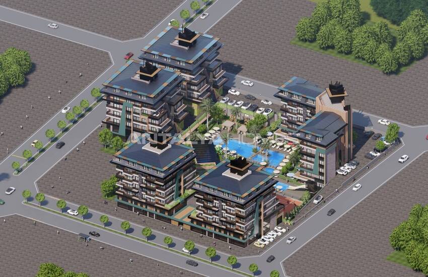 Real Estate with Private Beach in Alanya Kargicak 12