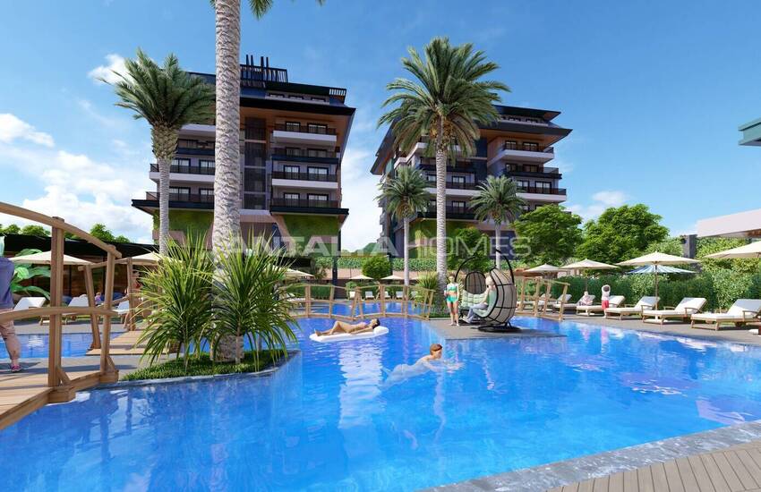 Real Estate with Private Beach in Alanya Kargicak 7
