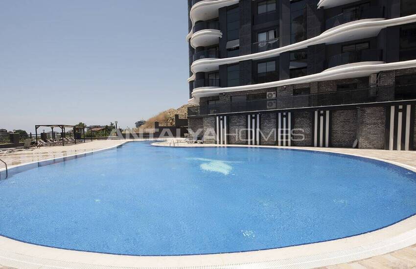 آپارتمان با دید دریا در مجتمعی در محمودلار آلانیا 2