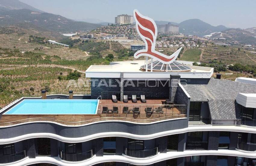 آپارتمان با دید دریا در مجتمعی در محمودلار آلانیا 6