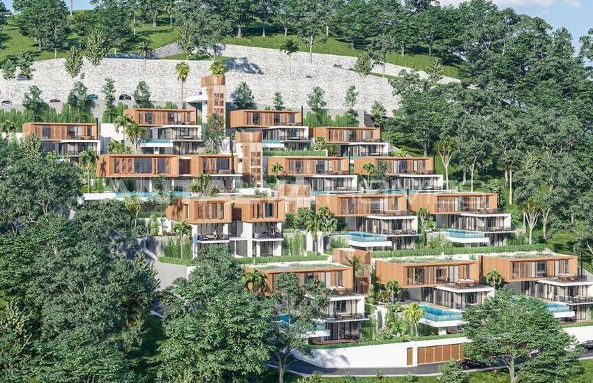 Alanya Tepe'de Özel Havuzlu Satılık Müstakil Villalar 1