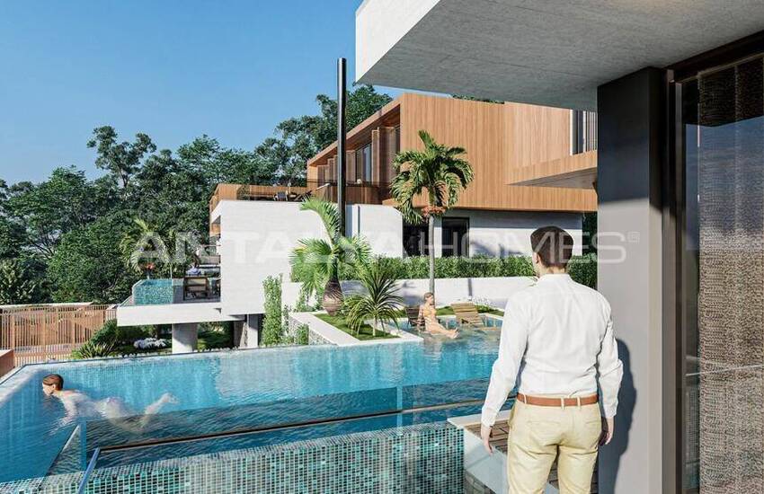 Alanya Tepe'de Özel Havuzlu Satılık Müstakil Villalar 13