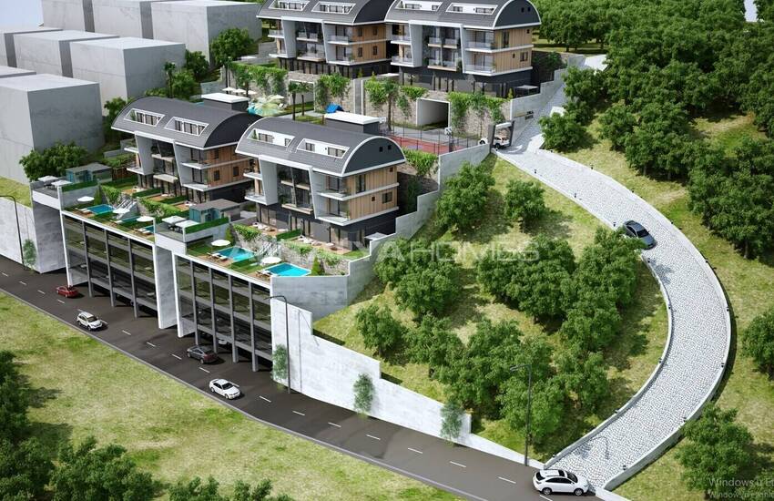 Erdgeschoss Und Duplex Penthouse Wohnungen In Alanya Bektas 1