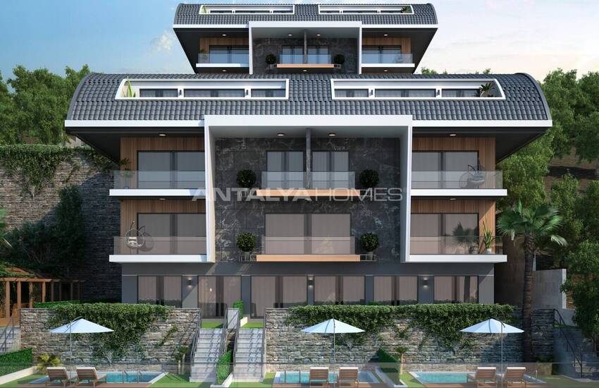 Erdgeschoss Und Duplex Penthouse Wohnungen In Alanya Bektas 5