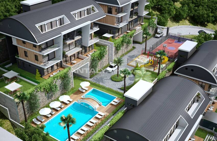 Erdgeschoss Und Duplex Penthouse Wohnungen In Alanya Bektas 6