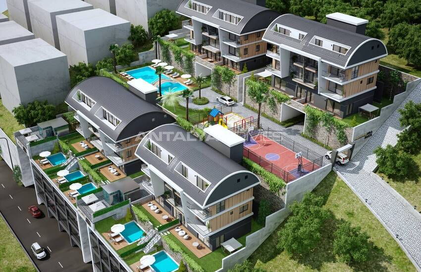Erdgeschoss Und Duplex Penthouse Wohnungen In Alanya Bektas 8