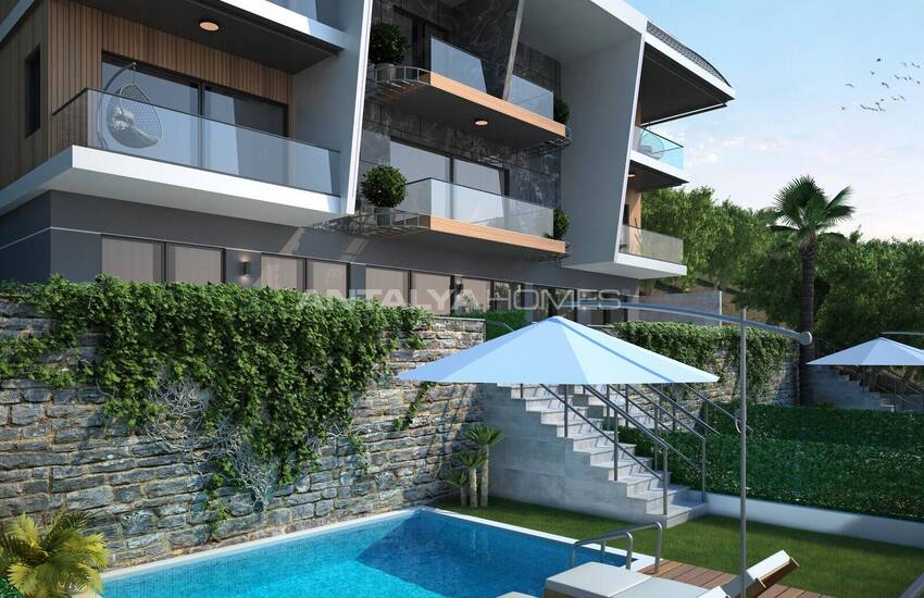 Erdgeschoss Und Duplex Penthouse Wohnungen In Alanya Bektas 11