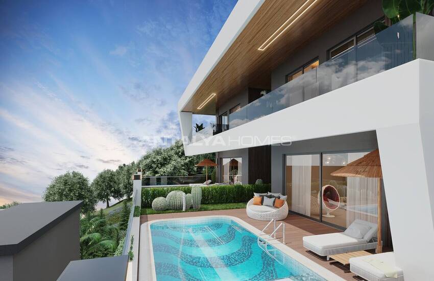 فلل مطلة على البحر للبيع مع مسبح خاص في الانيا تيبي 8