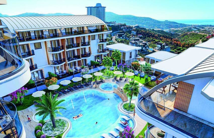 Wohnungen In Einem Komplex Mit Beeindruckender Aussicht In Alanya 1