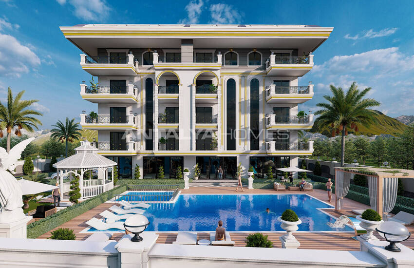 Lägenheter I Antalya Alanya I Ett Komplex Med Pool