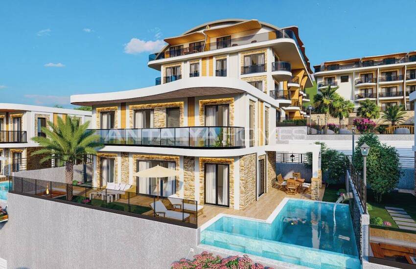 Maisons Vue Mer Avec Systèmes De Maison Intelligente À Alanya 6