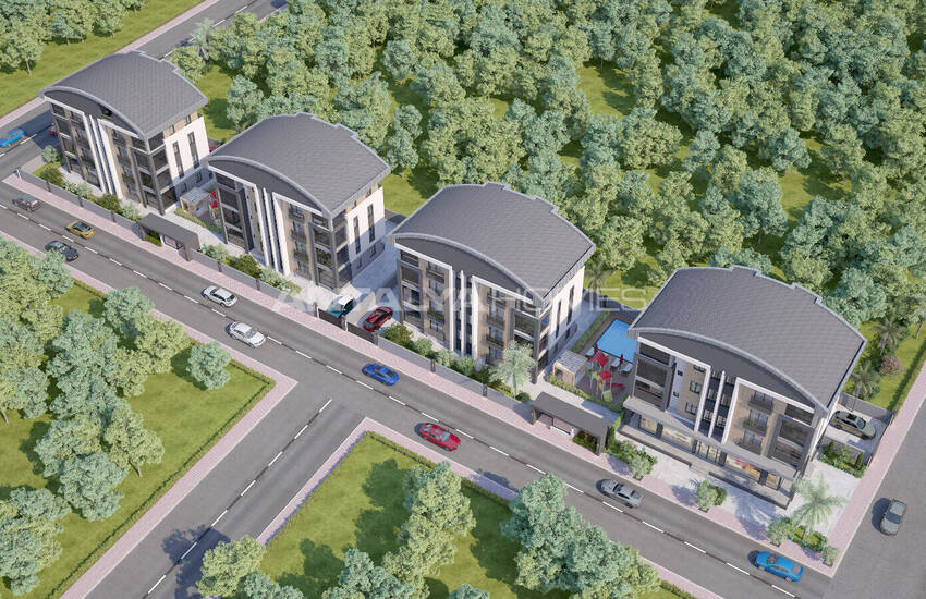 شقق مع فرصة دفع سهلة في ينيكوي، دوشمالتي، أنطاليا 13