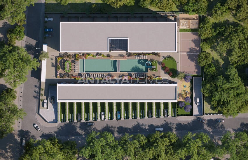 آپارتمان در مجتمع نزدیک به فرودگاه در آنتالیا کپز 7