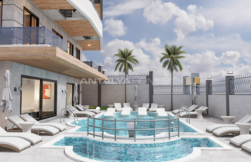 Alanya Avsallar'da Havuzlu Sitede Deniz Manzaralı Daireler 8