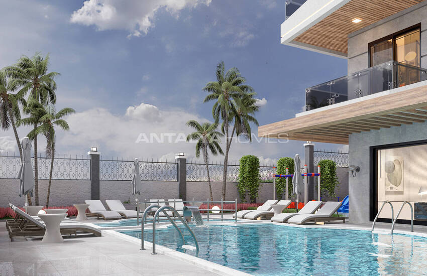 Alanya Avsallar'da Havuzlu Sitede Deniz Manzaralı Daireler 9
