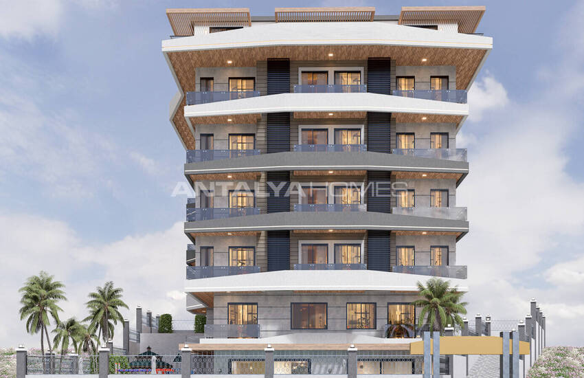 Alanya Avsallar'da Havuzlu Sitede Deniz Manzaralı Daireler 3
