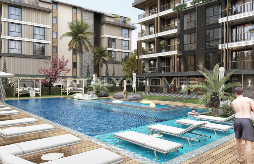 Flats in Complex with Pool and Nature View in Alanya Oba 3