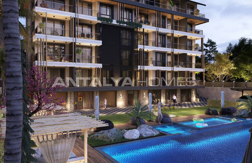 Flats in Complex with Pool and Nature View in Alanya Oba 12