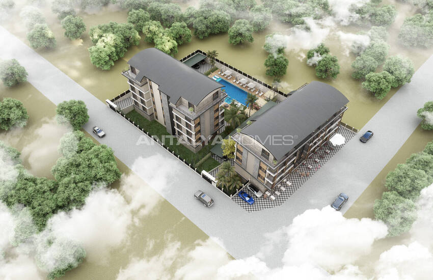 Flats in Complex with Pool and Nature View in Alanya Oba 18