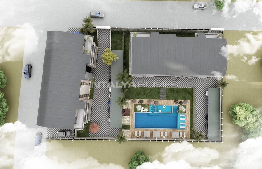 Flats in Complex with Pool and Nature View in Alanya Oba 17