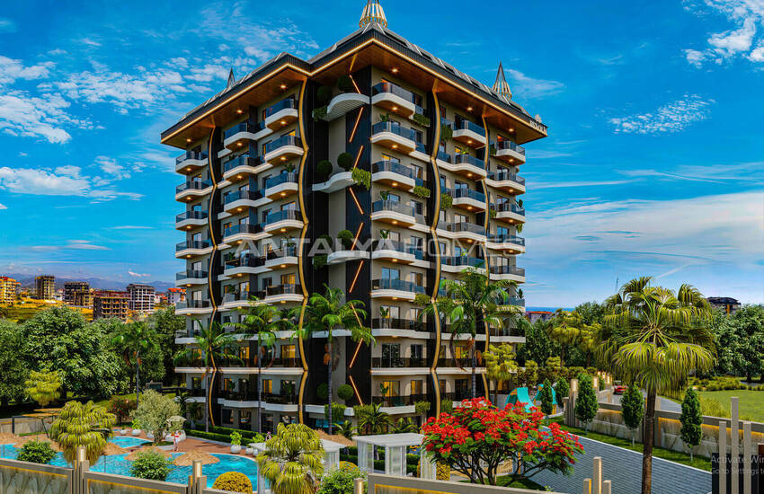 Alanya Avsallar'da Plaja Yakın Şık Tasarımlı Daireler 3