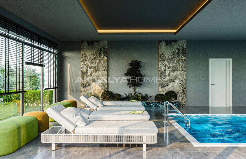 Alanya Avsallar'da Plaja Yakın Şık Tasarımlı Daireler 13