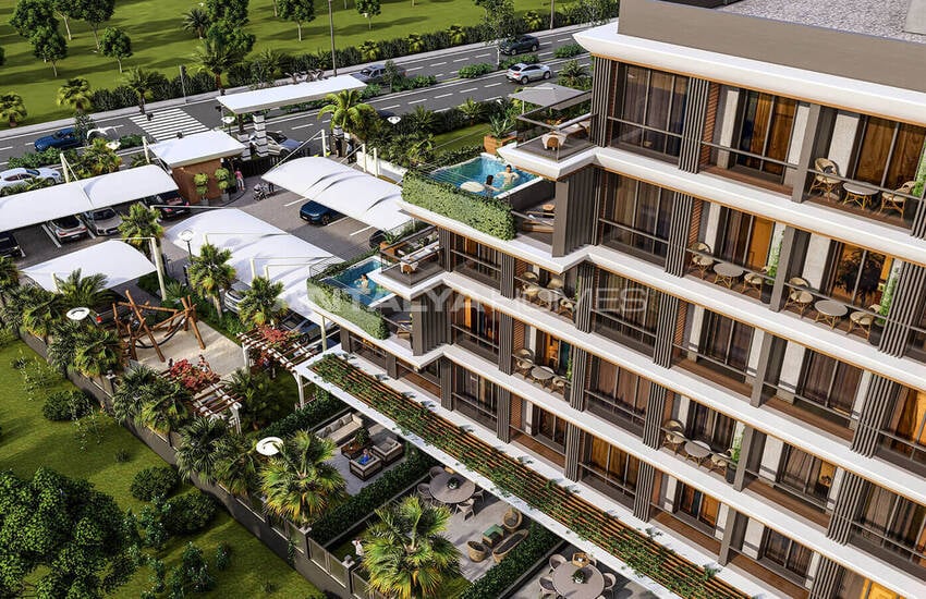 Flats in Project with Communal Pool in Antalya Altintas 2