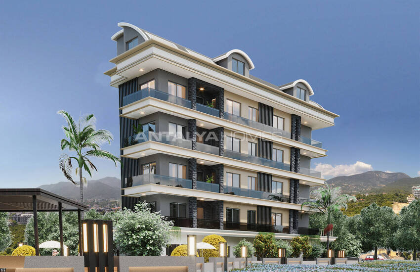 Apartments in Complex Intertwined with Nature in Alanya Oba 4