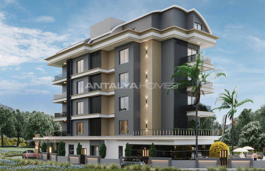 Apartments in Complex Intertwined with Nature in Alanya Oba 3