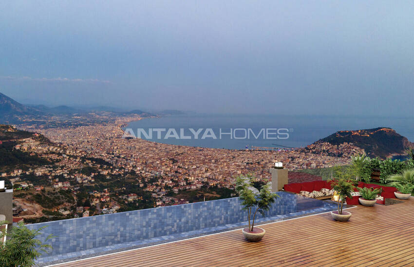 منازل مطلة على البحر مع نظام المنزل الذكي في ألانيا تيبي 17