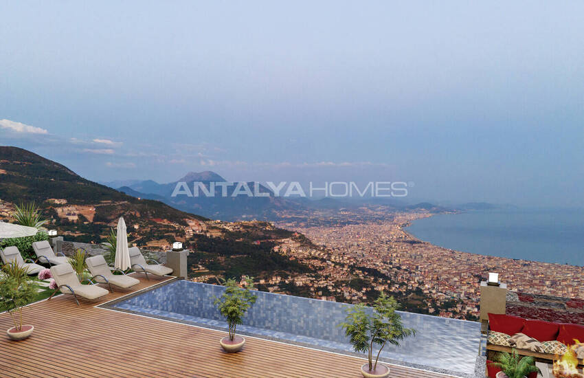 منازل مطلة على البحر مع نظام المنزل الذكي في ألانيا تيبي 16