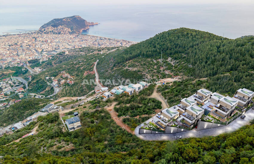 منازل مطلة على البحر مع نظام المنزل الذكي في ألانيا تيبي 14