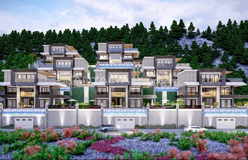 منازل مطلة على البحر مع نظام المنزل الذكي في ألانيا تيبي 2