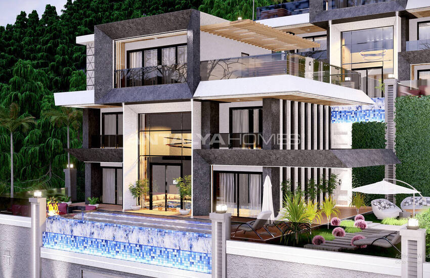 منازل مطلة على البحر مع نظام المنزل الذكي في ألانيا تيبي 5