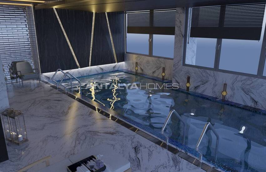 آپارتمان در مجتمع هتل مفهومی در نزدیکی امکانات رفاهی در آلانیا 34