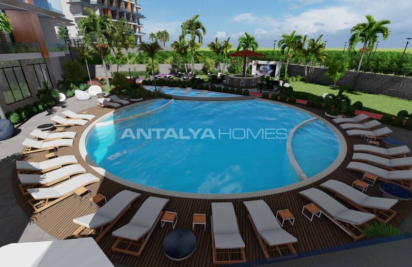 آپارتمان در مجتمع هتل مفهومی در نزدیکی امکانات رفاهی در آلانیا 17