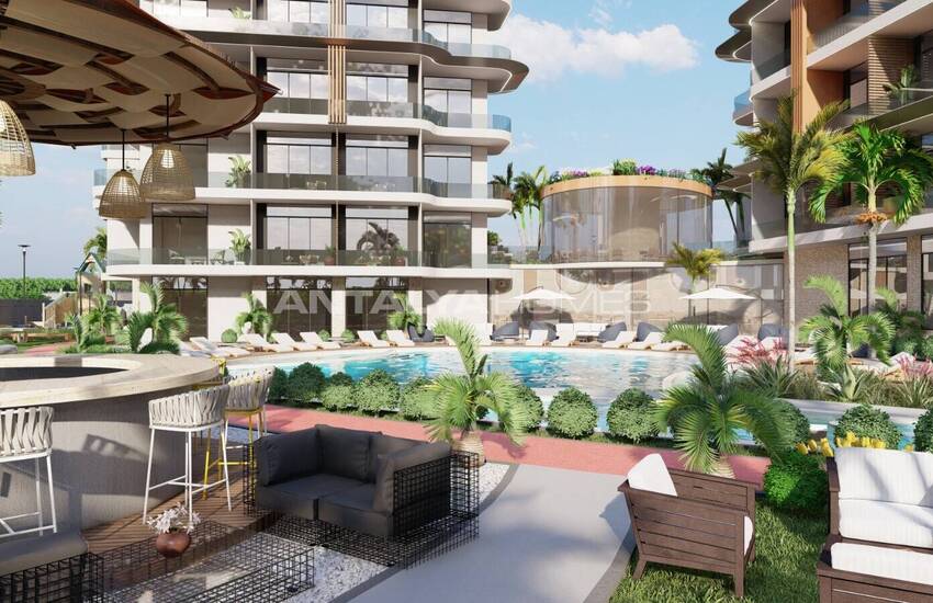 آپارتمان در مجتمع هتل مفهومی در نزدیکی امکانات رفاهی در آلانیا 6