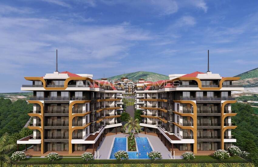 Alanya Kestel'de İyi Konumda Eşsiz Manzaralı Daireler 6